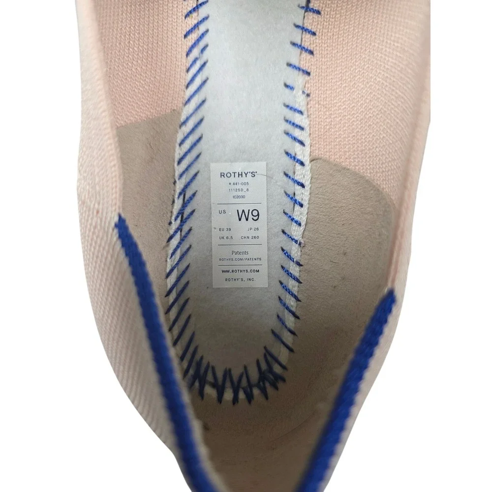 Rothy's The Daily Flat Women 9 Bubbly Pink Sustainable Washable Knit Ballet EUC